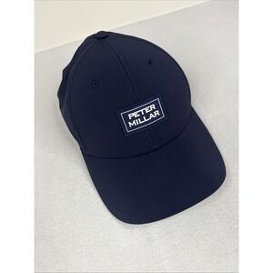 PETER MILLAR Pursuit Performance Stacked Logo Hat Men One Size Navy